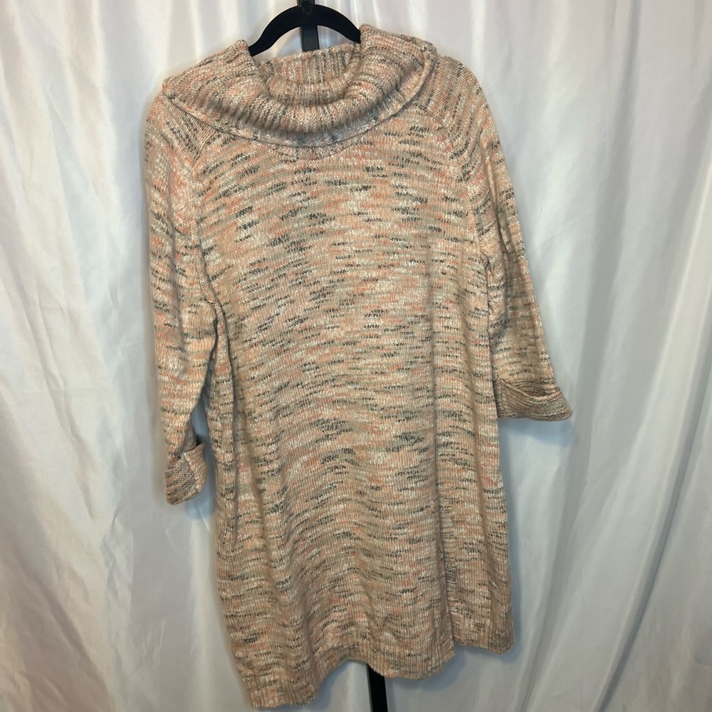 J. Jill Purejill Split Thigh Cowl Neck Sweater Dress, size XL